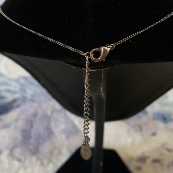 Black stoned Cross Necklace - Picture 3 of 4